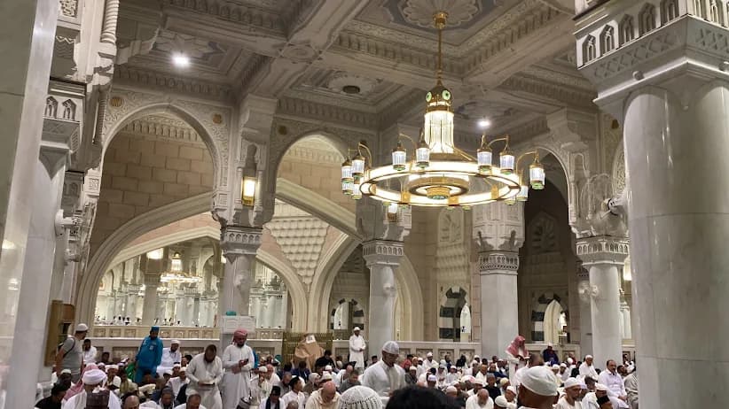 Inside Masjid al-Haram, the Grand Mosque in Makkah